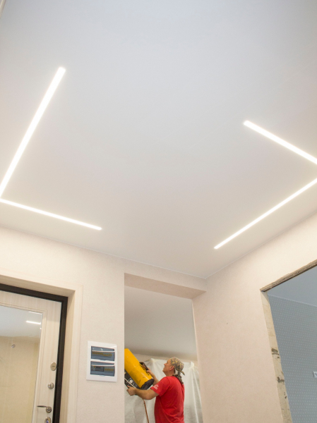 Наша работа - натяжной потолок в зал